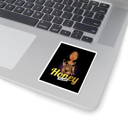 Honey Sex Talk Sticker — Sexy Curvy Woman Kiss-Cut Vinyl Sticker